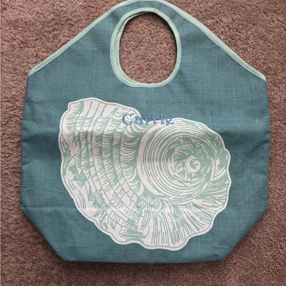 Mud Pie Aqua Tote Bag